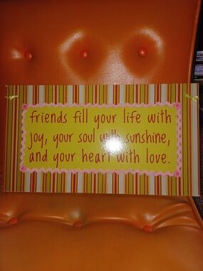 Sunny Friends Quote Wall Plaque - Yellow & Pink